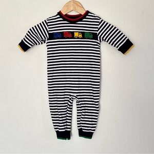 Florence Eiseman Toddler Boy One Piece Overall Jumpsuit Trucks Size 12 months
